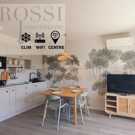 Le Cocon De J&j En Centre-ville Clim Wifi - Rossiconciergerie - Linge Inclus Apartamento